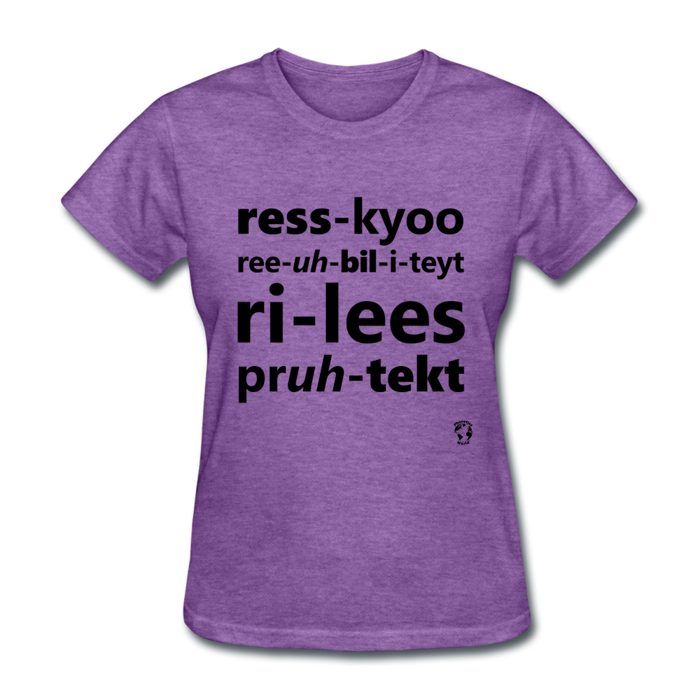 Rescue Rehabilitate Release Protect T-Shirt - purple heather