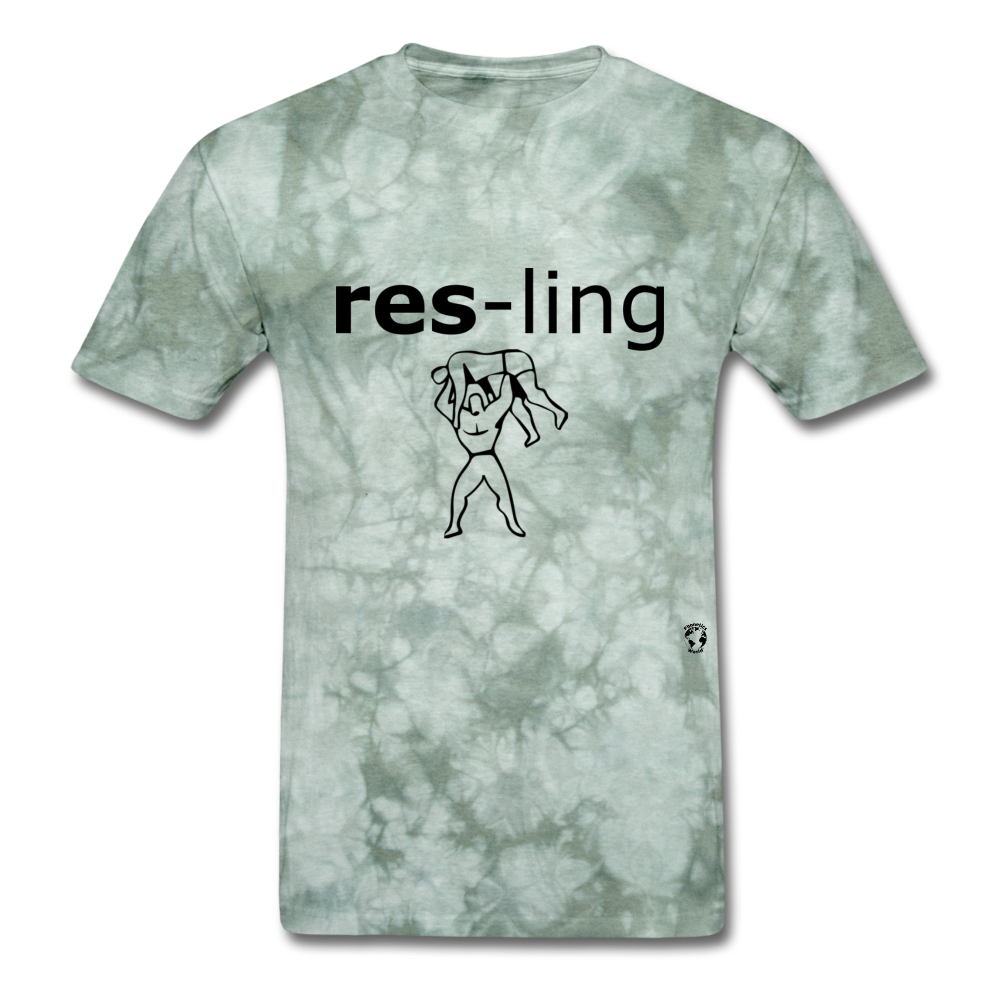 Wrestling T-Shirt - military green tie dye