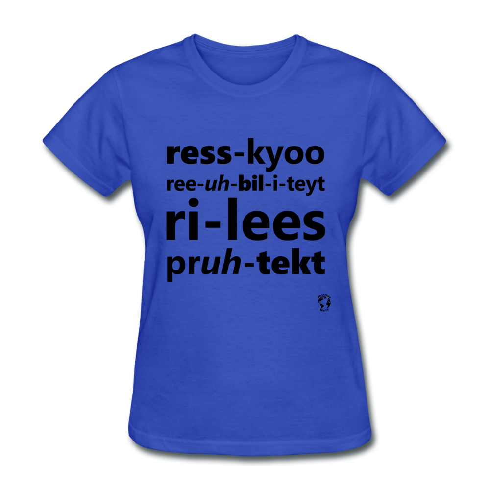 Rescue Rehabilitate Release Protect T-Shirt - royal blue