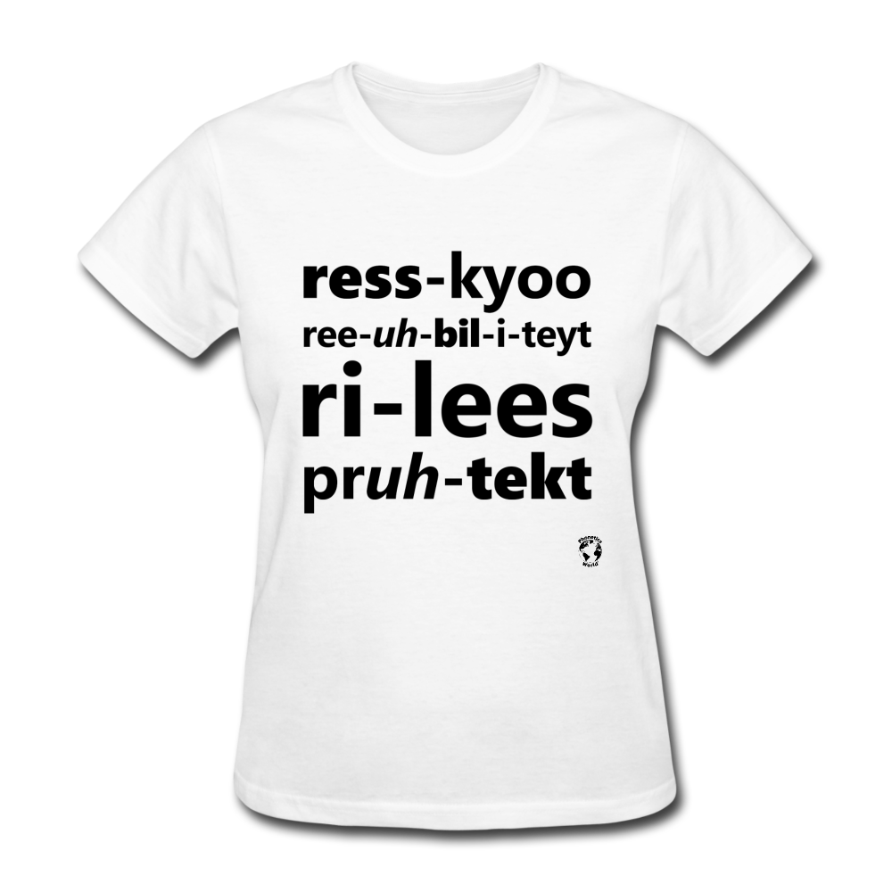 Rescue Rehabilitate Release Protect T-Shirt - white