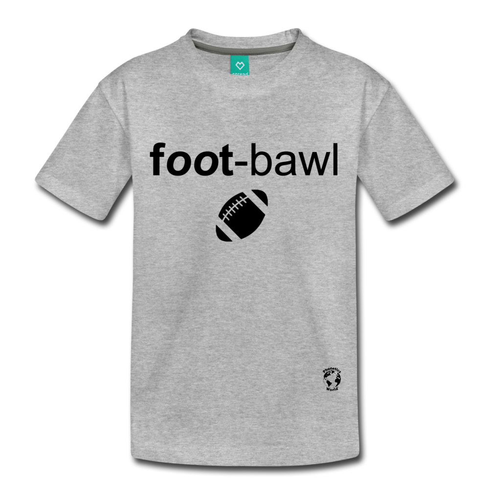 Football Kids' Premium T-Shirt - heather gray