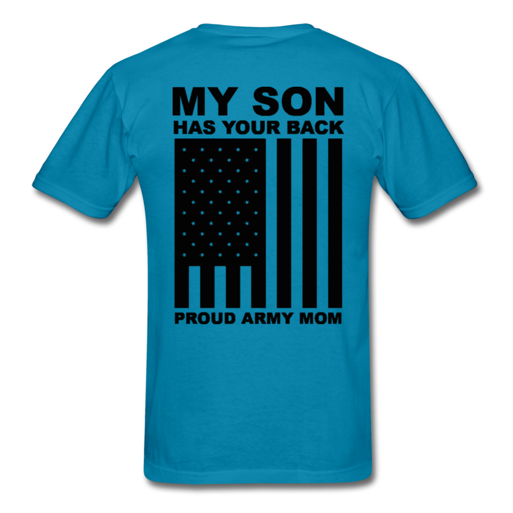 Proud Army Mom T-Shirt - turquoise