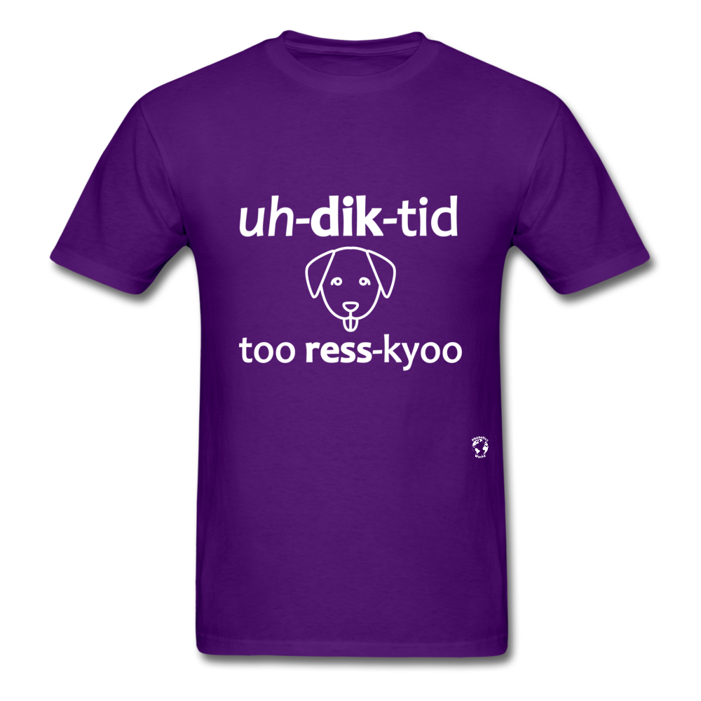 Addicted to Dog Rescue T-Shirt - purple