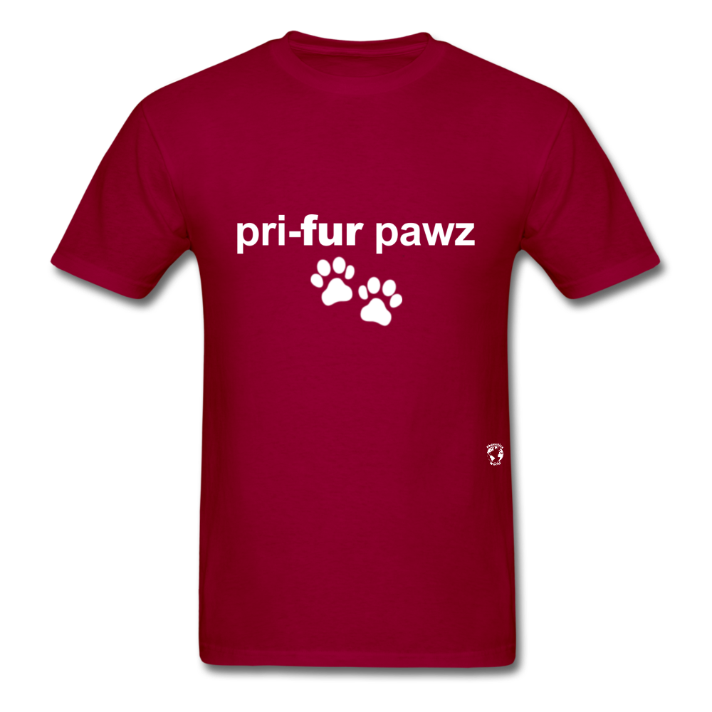 Prefer Paws T-Shirt - dark red