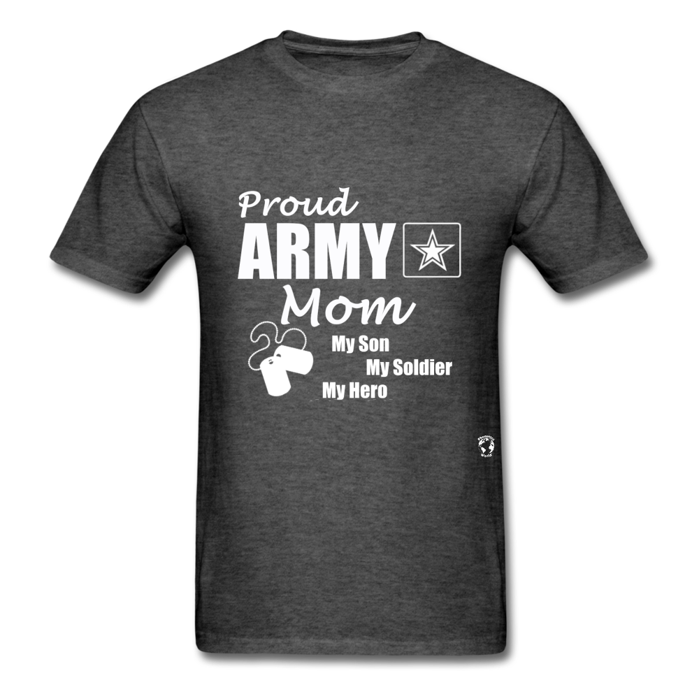 Proud Army Mom T-Shirt - heather black