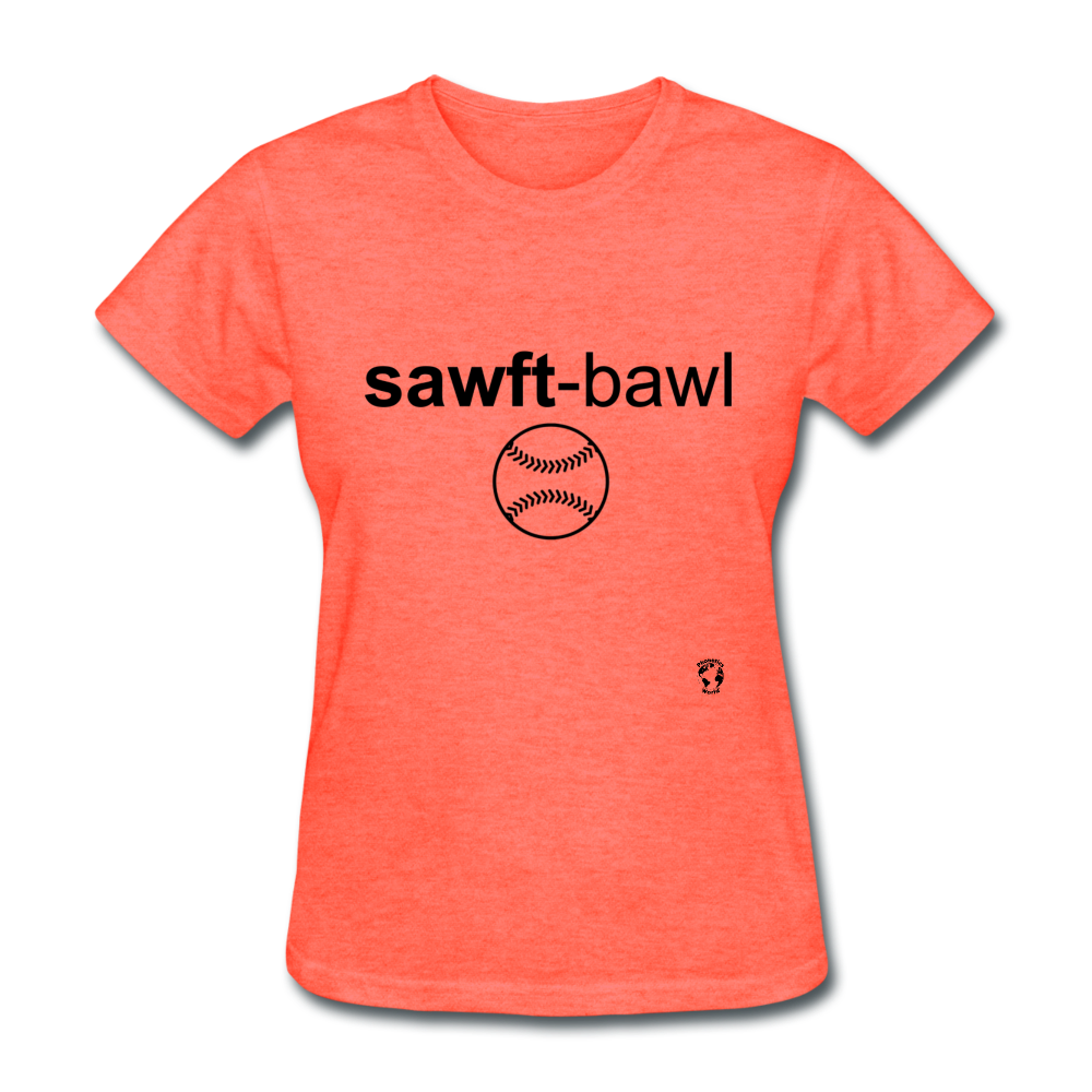 Softball T-Shirt - heather coral