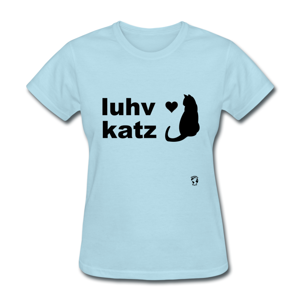 Love Cats T-Shirt - powder blue