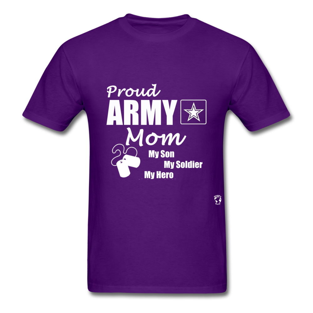 Proud Army Mom T-Shirt - purple