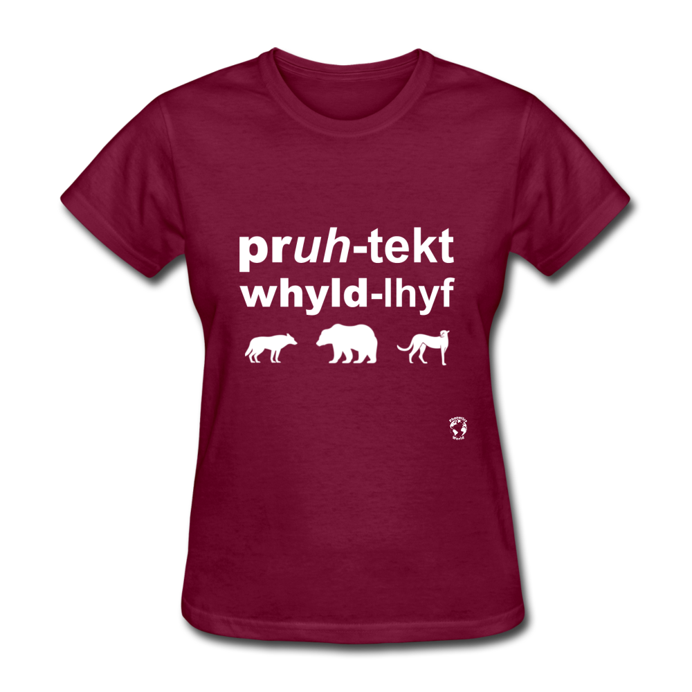 Protect Wildlife T-Shirt - burgundy