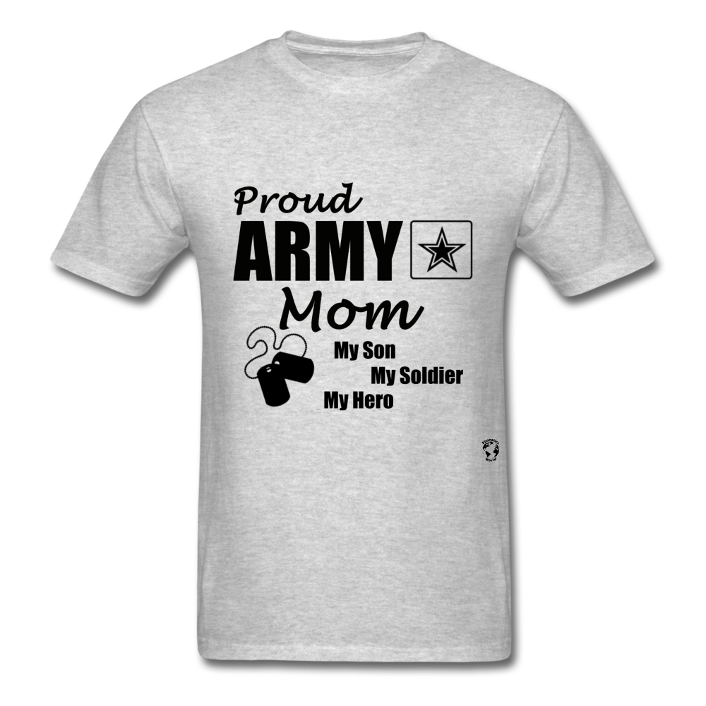 Proud Army Mom T-Shirt - heather gray