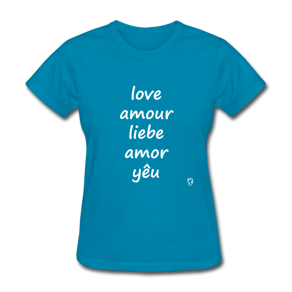 Love in Five Languages T-Shirt - turquoise