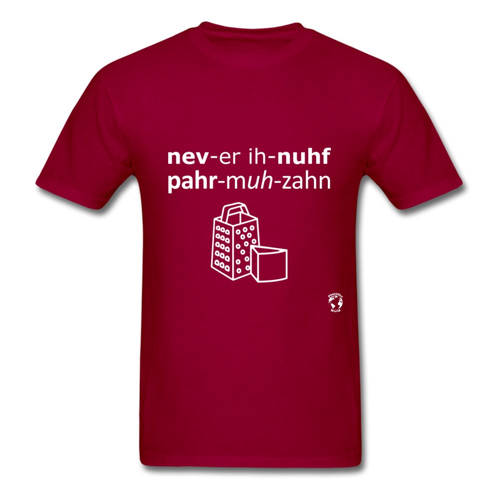 Never Enough Parmesan T-Shirt - dark red