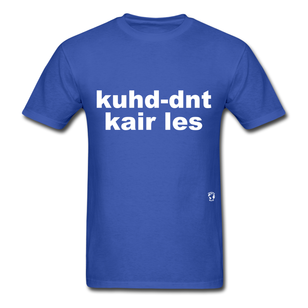 Couldn't Care Less T-Shirt - royal blue