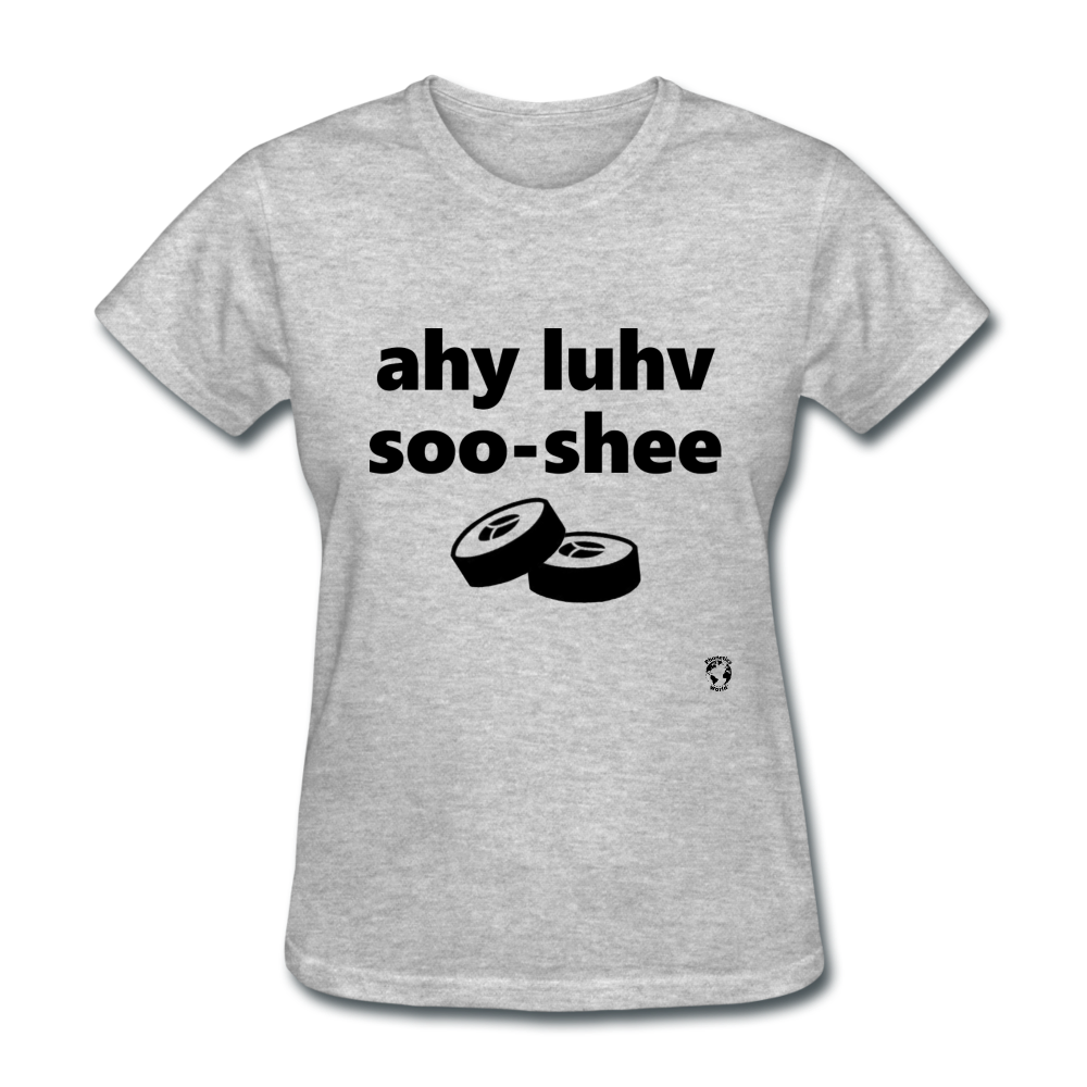 I Love Sushi T-Shirt - heather gray