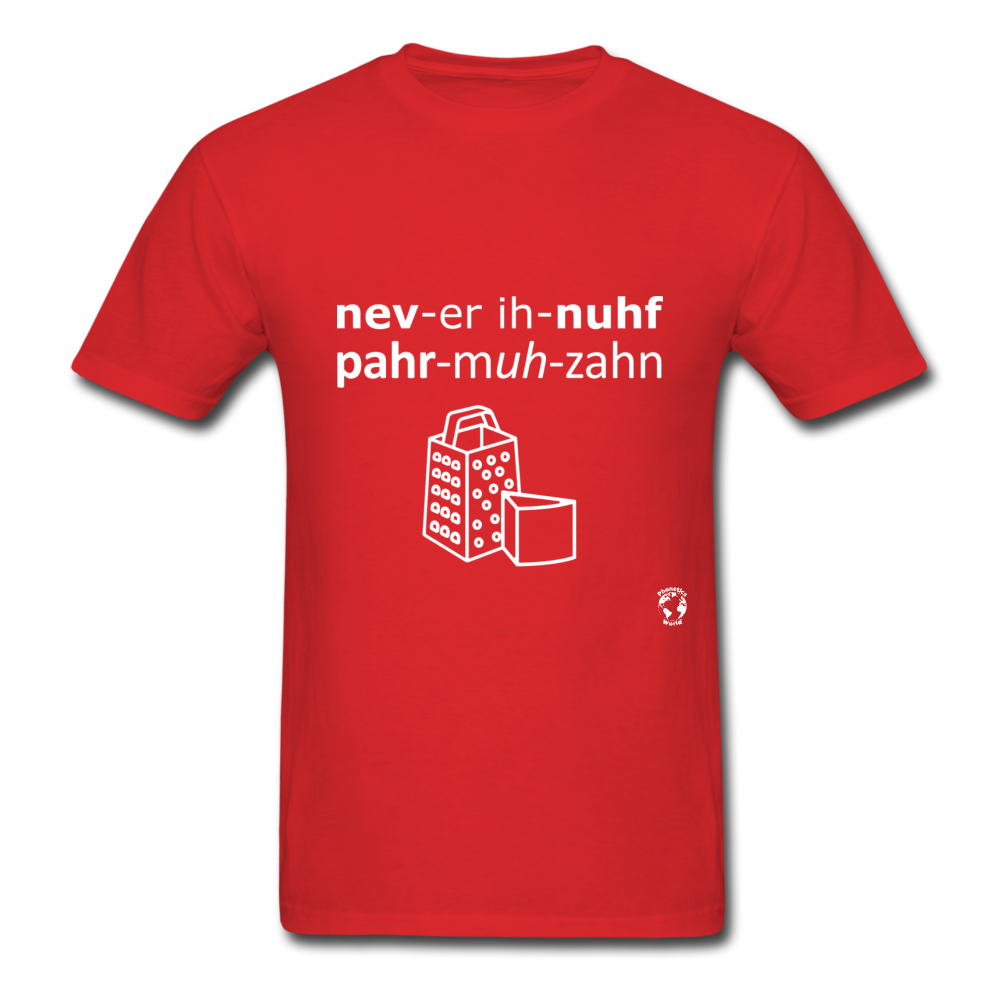 Never Enough Parmesan T-Shirt - red