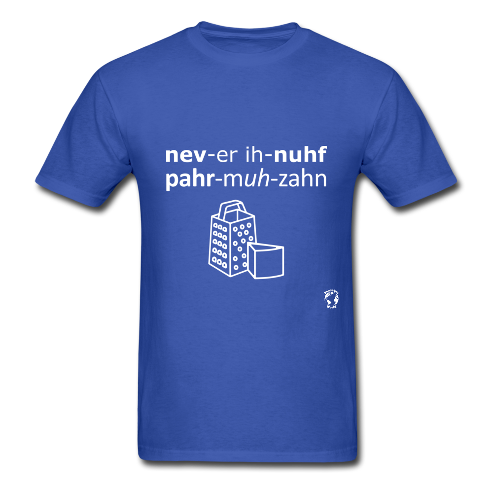 Never Enough Parmesan T-Shirt - royal blue