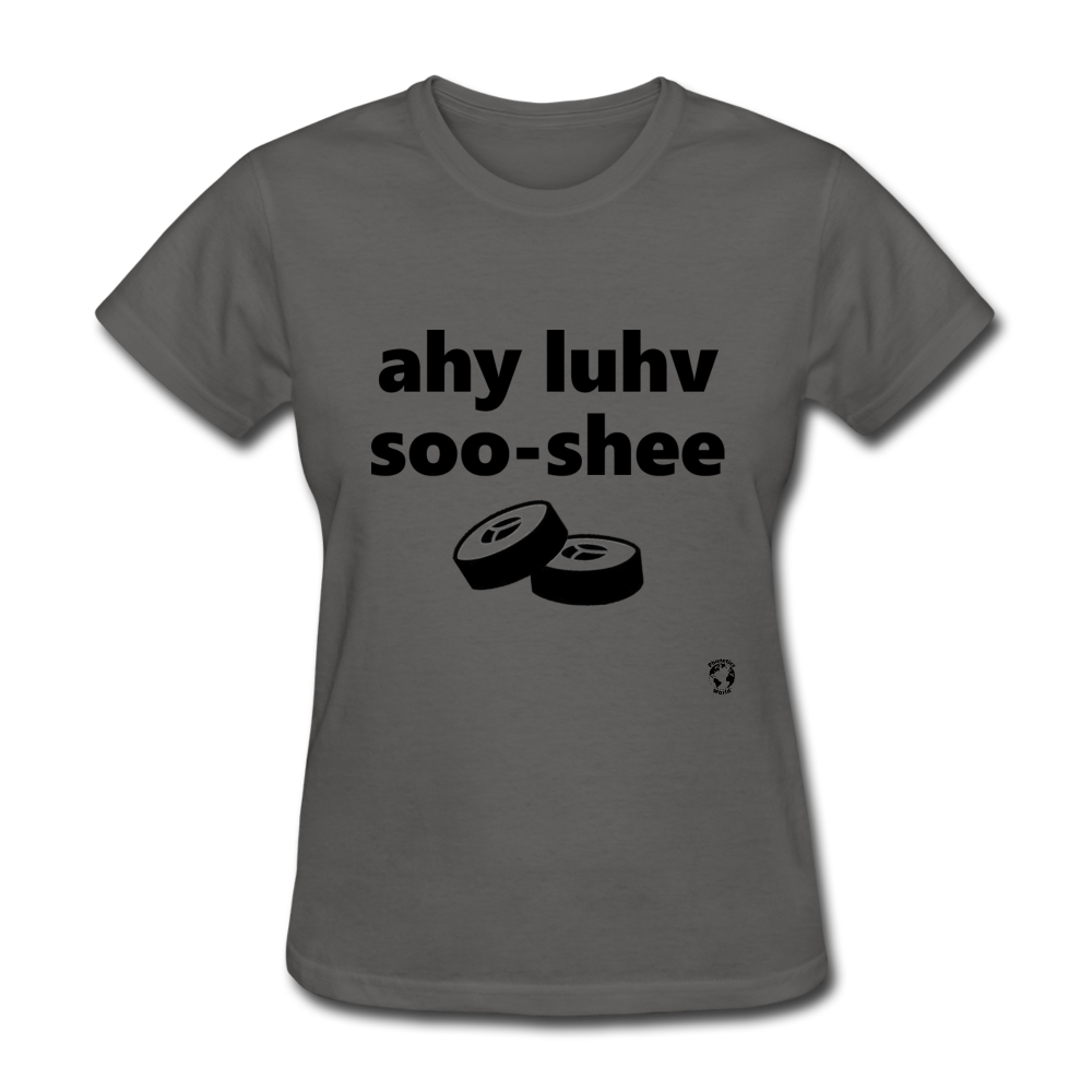 I Love Sushi T-Shirt - charcoal