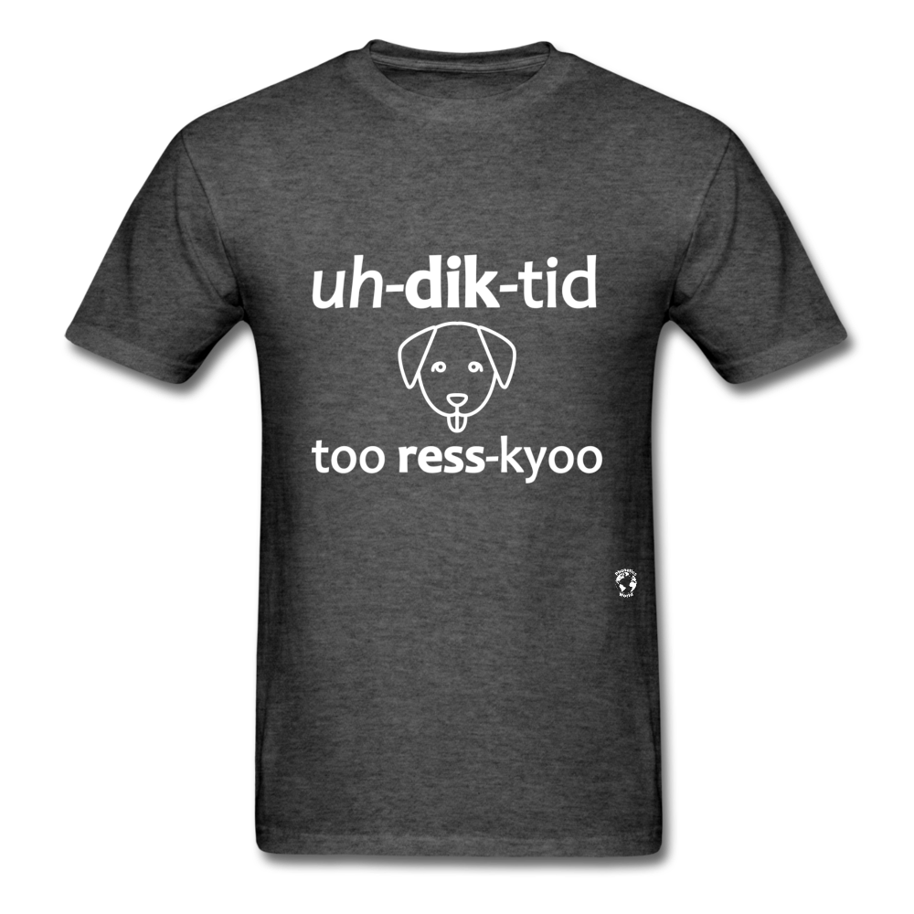 Addicted to Dog Rescue T-Shirt - heather black
