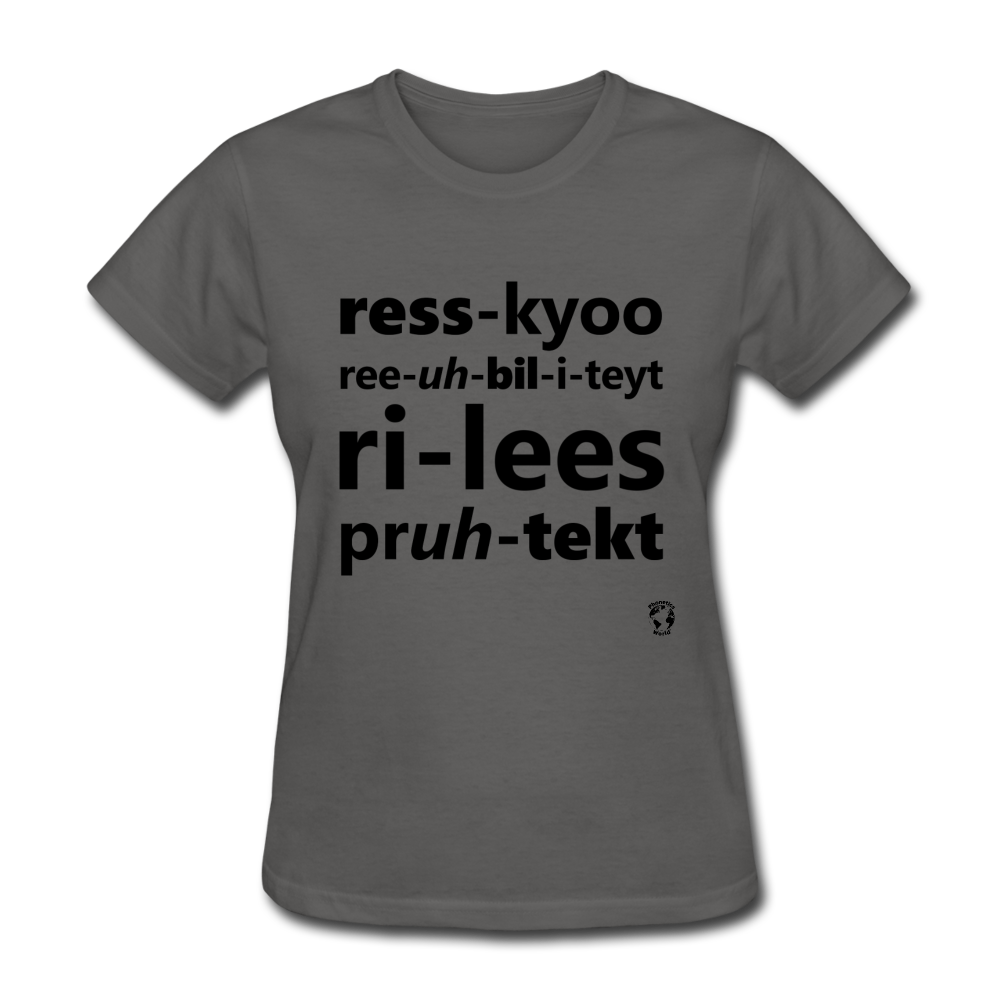 Rescue Rehabilitate Release Protect T-Shirt - charcoal