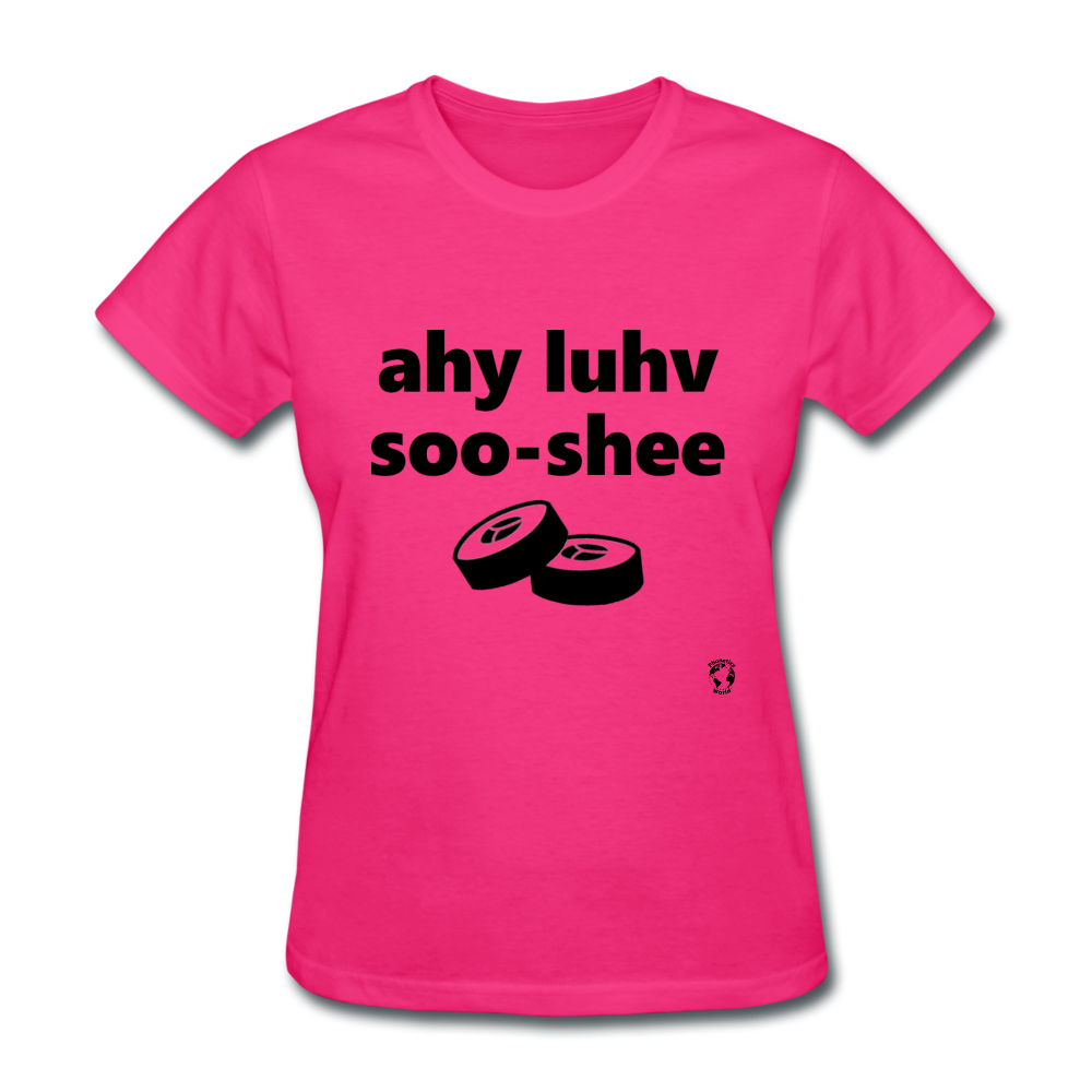 I Love Sushi T-Shirt - fuchsia