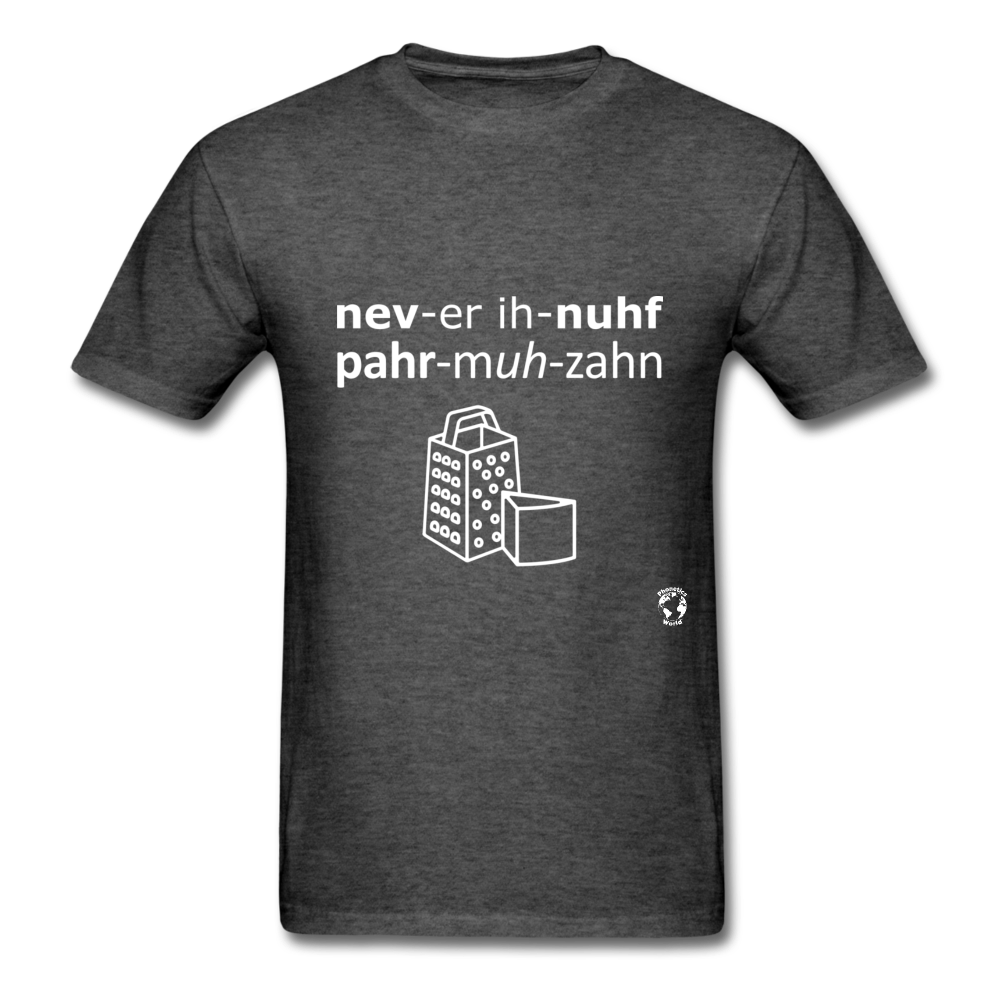 Never Enough Parmesan T-Shirt - heather black