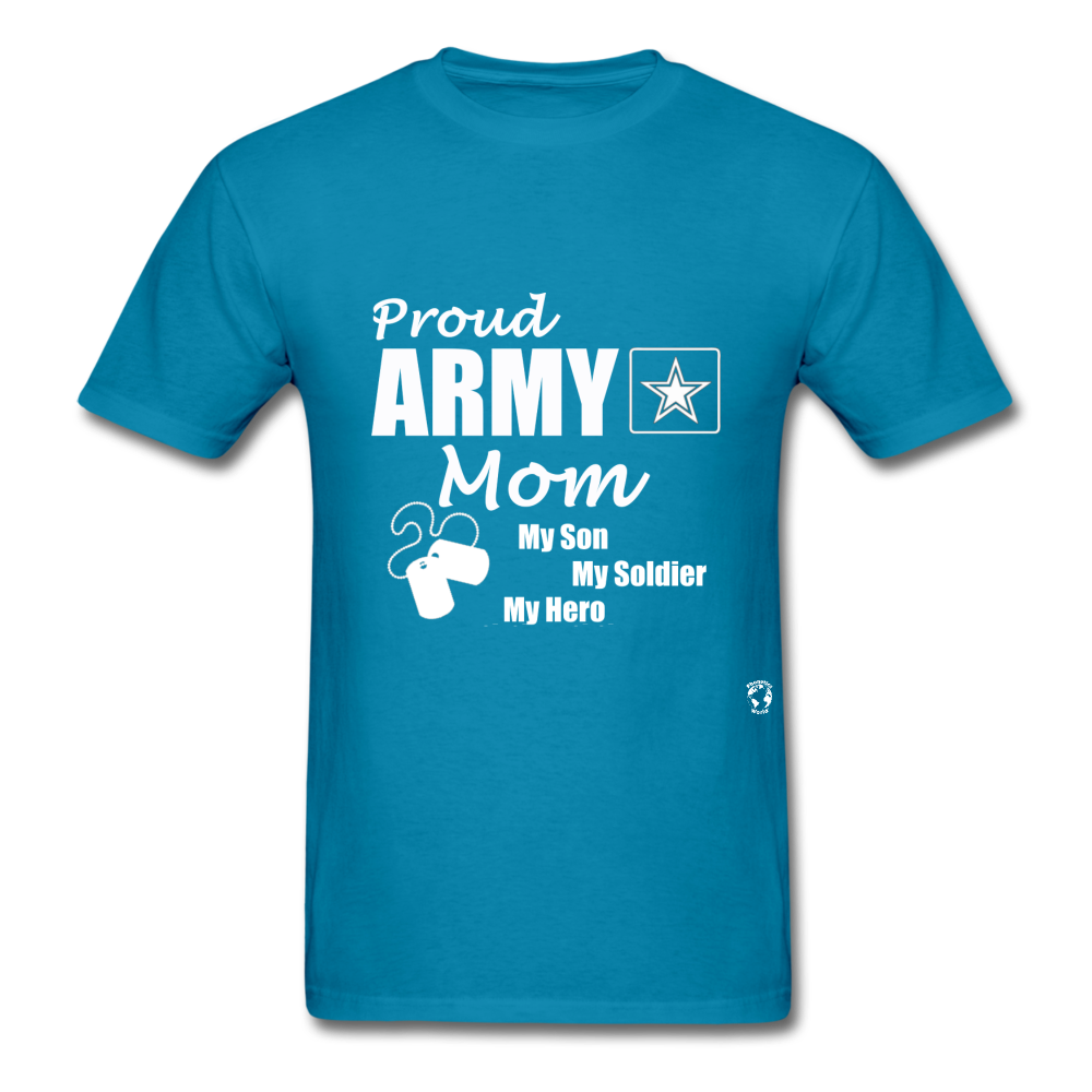 Proud Army Mom T-Shirt - turquoise