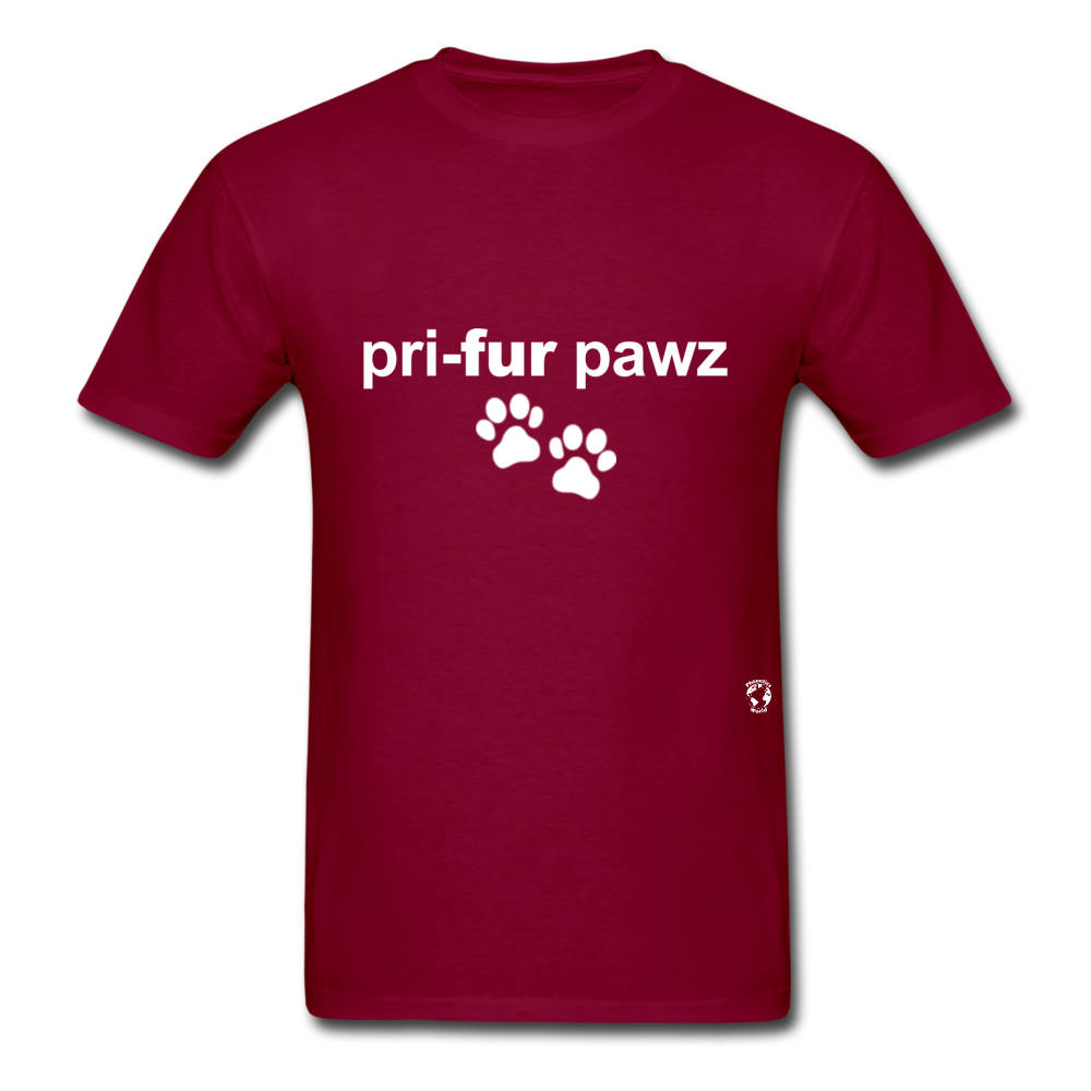 Prefer Paws T-Shirt - burgundy