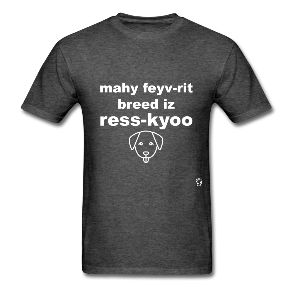 My Favorite Breed is Rescue T-Shirt - heather black