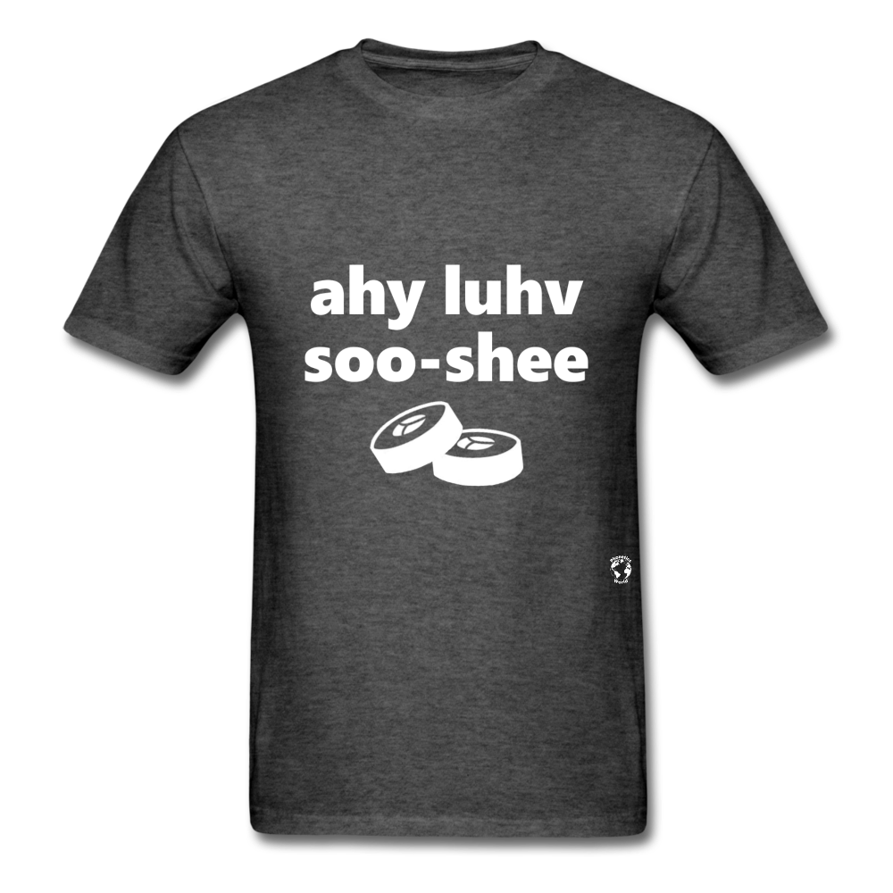 I Love Sushi T-Shirt - heather black