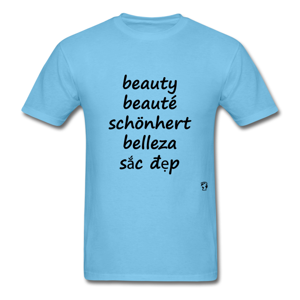 Beauty in Five Languages - aquatic blue