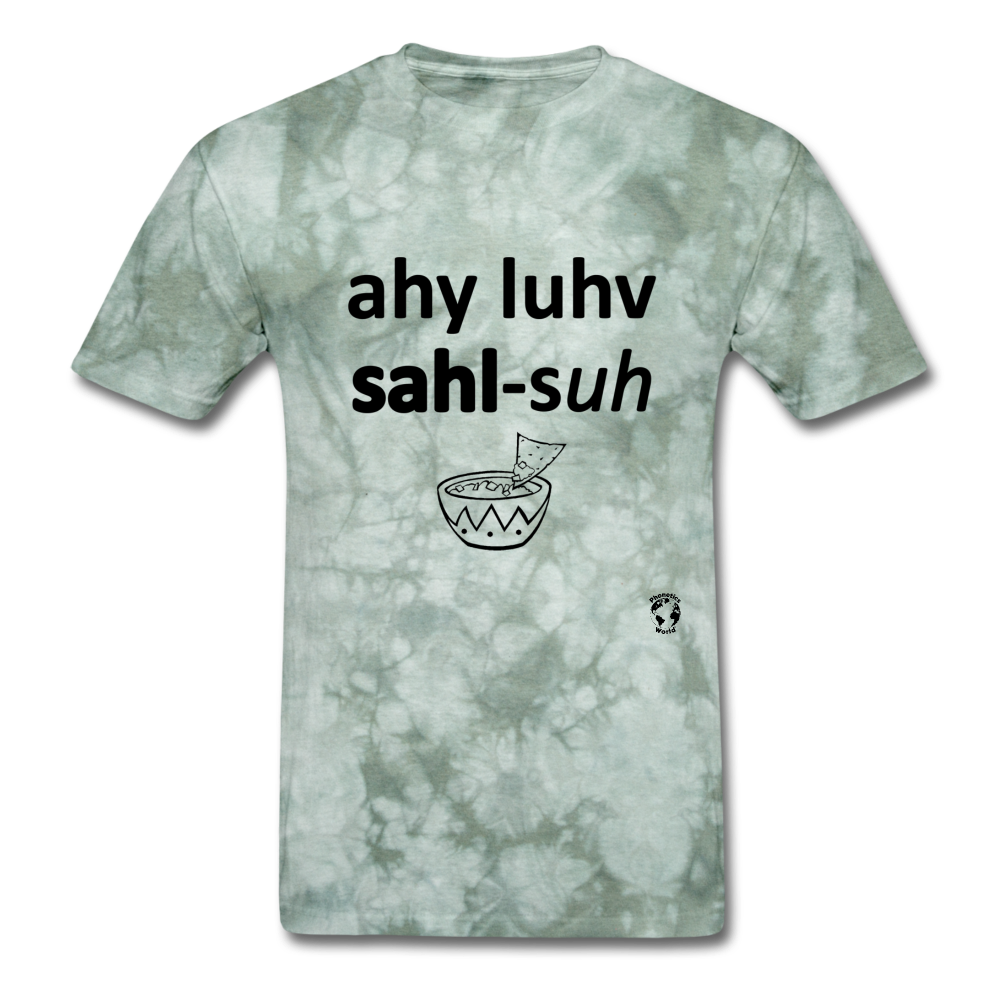 I Love Salsa T-Shirt - military green tie dye