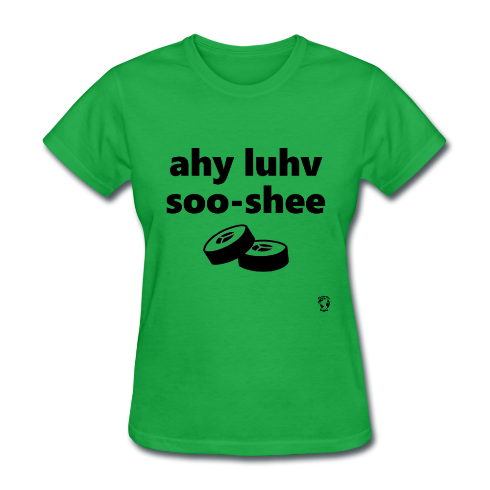 I Love Sushi T-Shirt - bright green