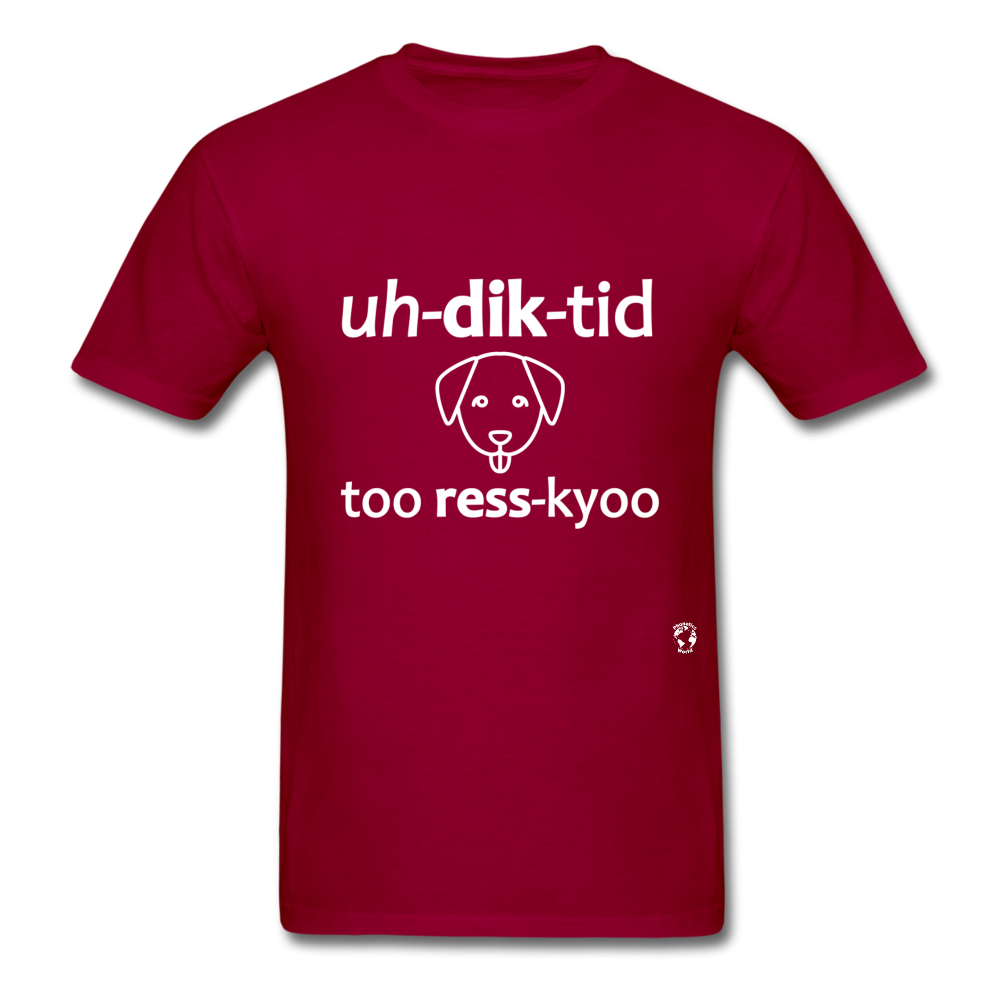 Addicted to Dog Rescue T-Shirt - dark red