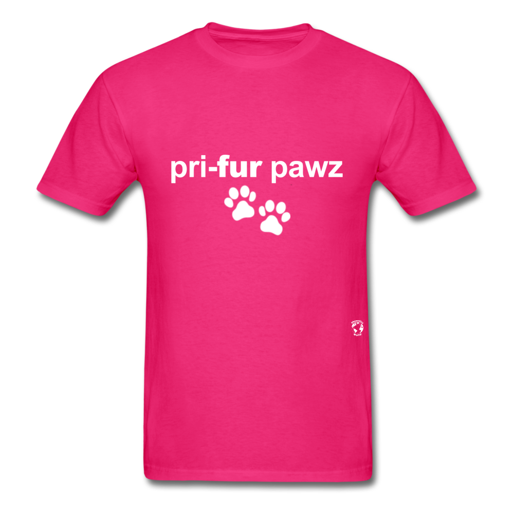 Prefer Paws T-Shirt - fuchsia