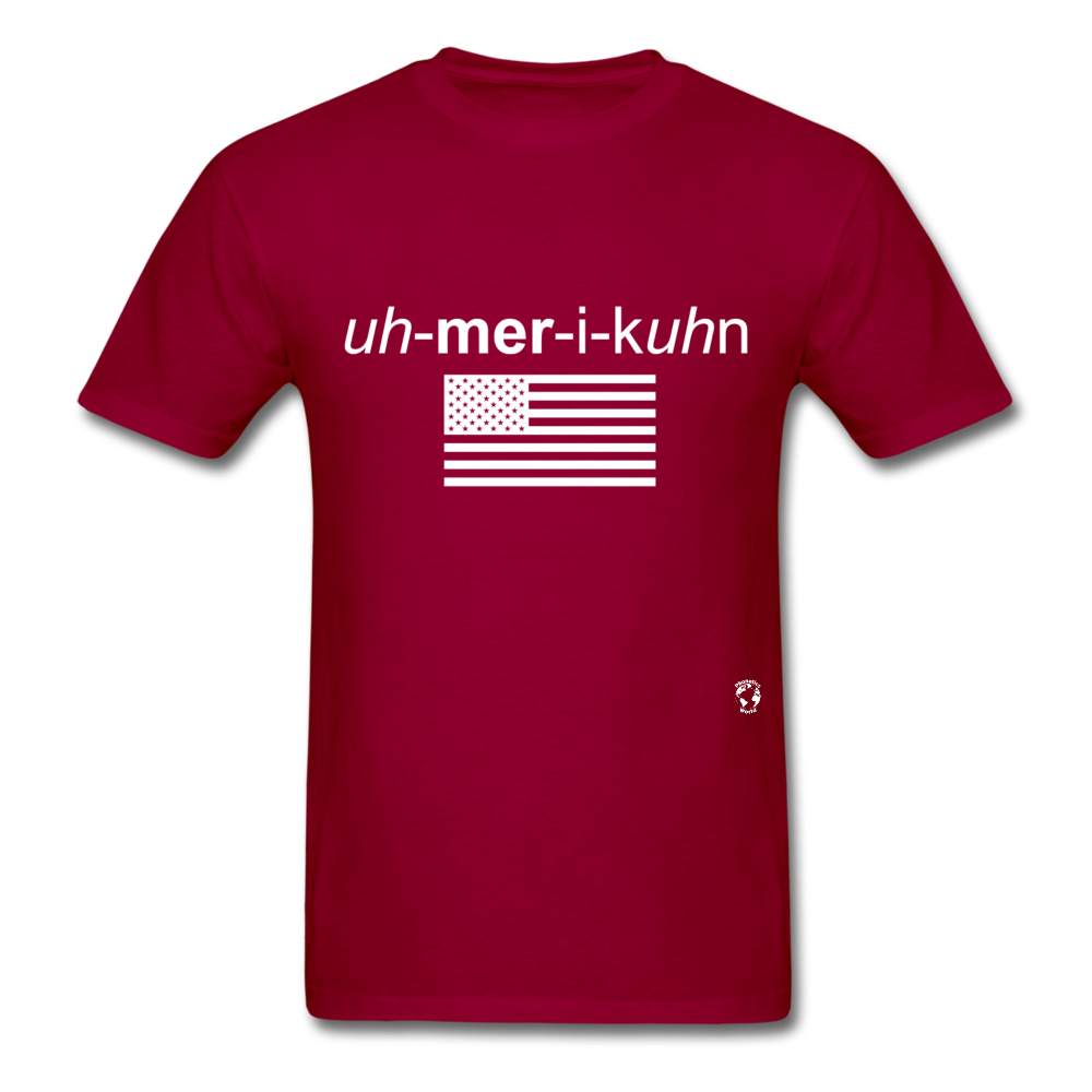 American T-Shirt - dark red
