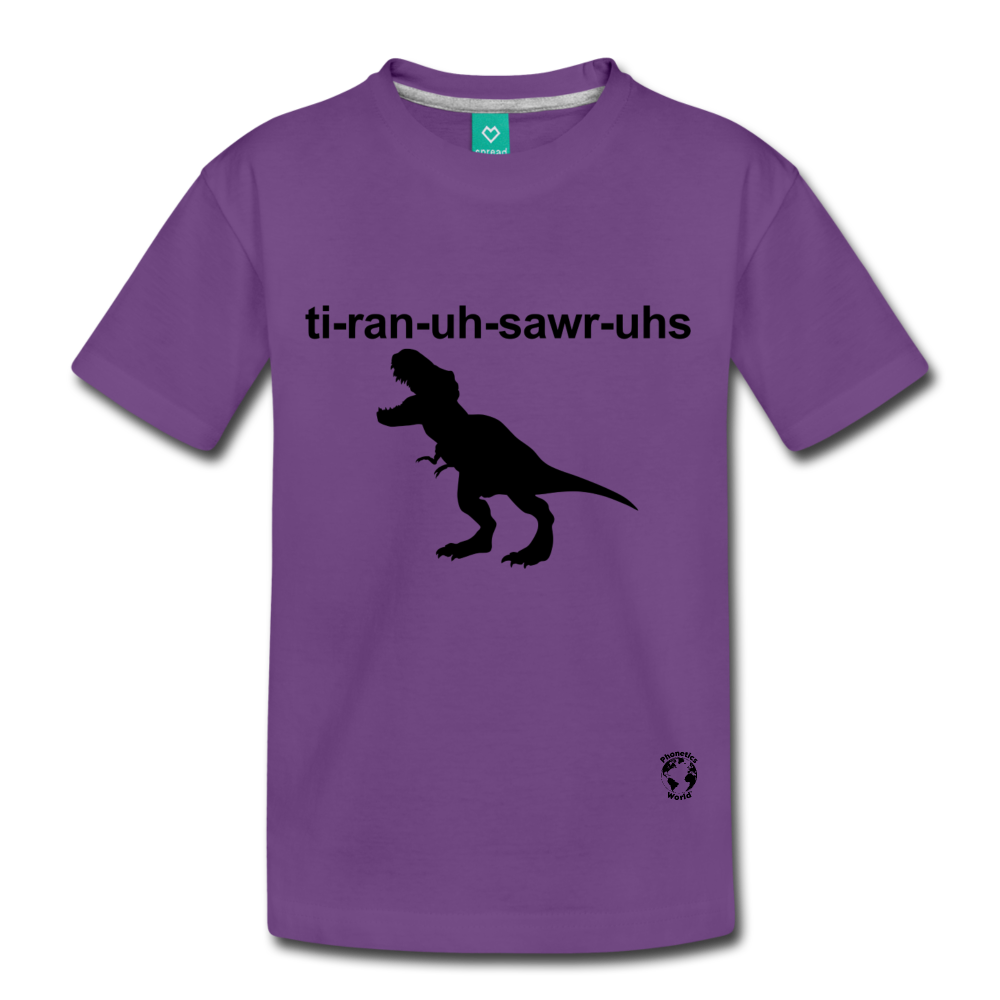 Tyrannosaurus Rex Kids' Premium T-Shirt - purple
