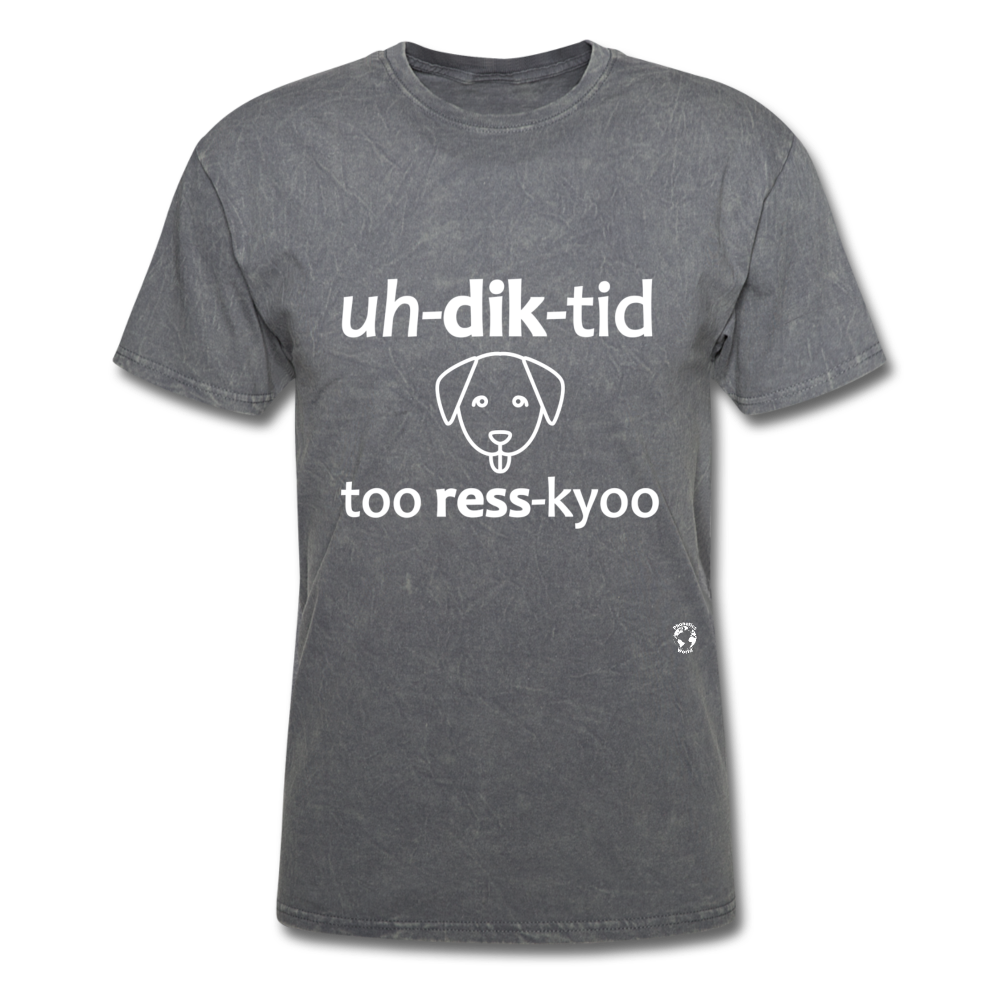 Addicted to Dog Rescue T-Shirt - mineral charcoal gray