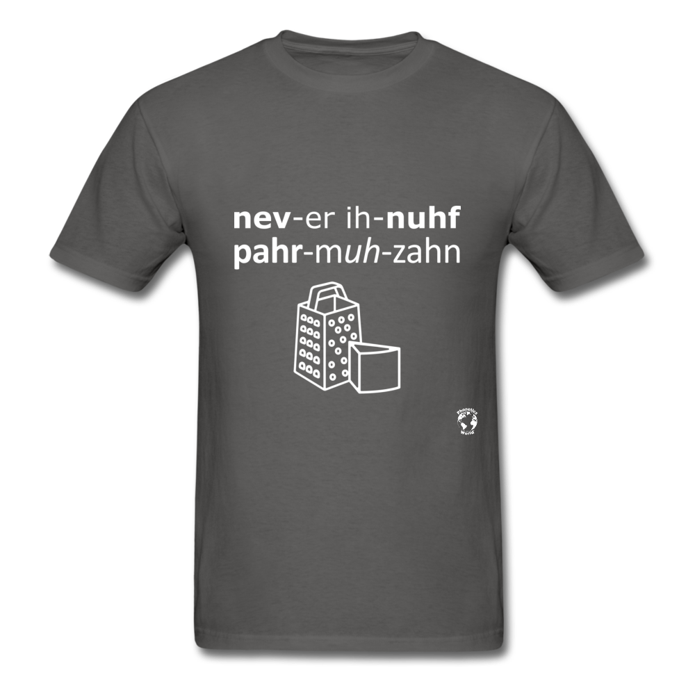 Never Enough Parmesan T-Shirt - charcoal