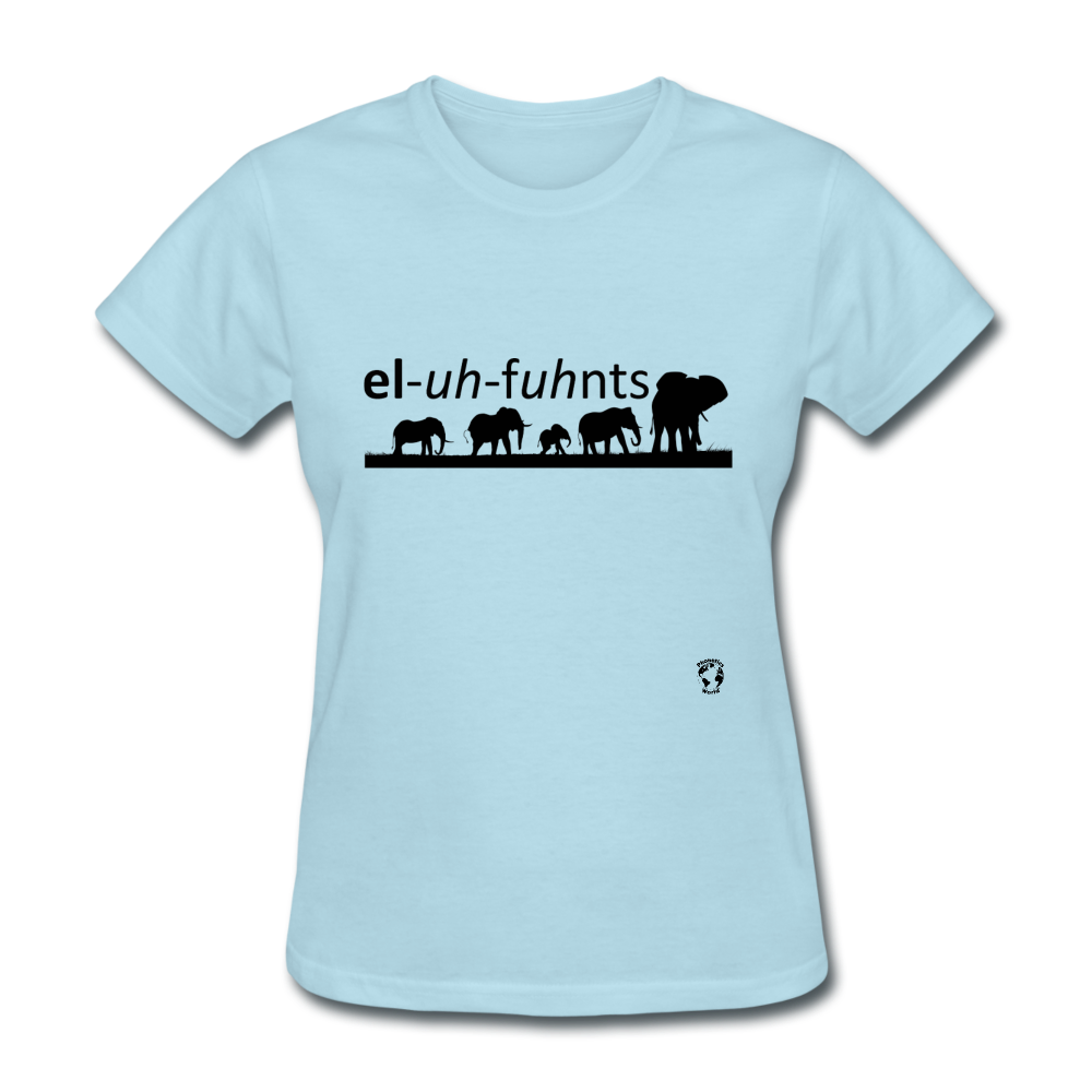 Elephants T-Shirt - powder blue