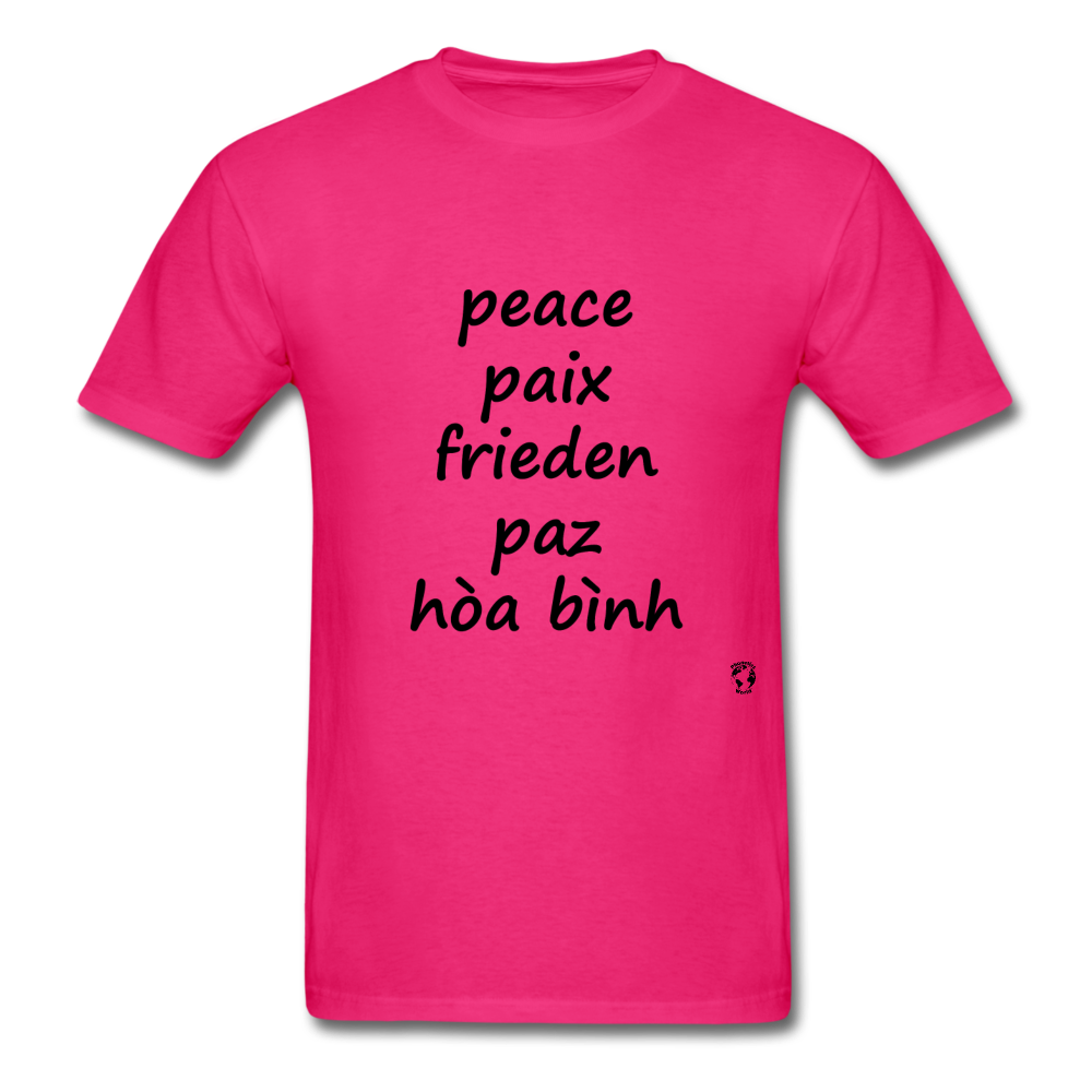 Peace in Five Languages - fuchsia