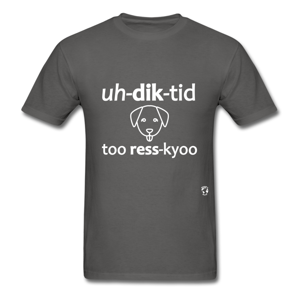 Addicted to Dog Rescue T-Shirt - charcoal