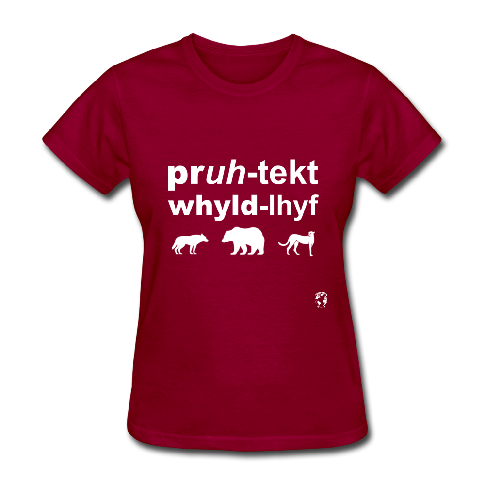 Protect Wildlife T-Shirt - dark red