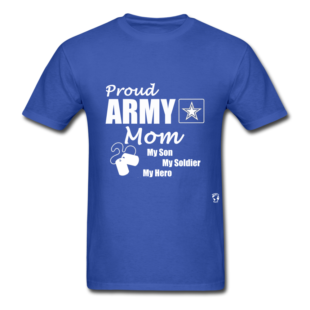 Proud Army Mom Red White and Blue T-Shirt - royal blue