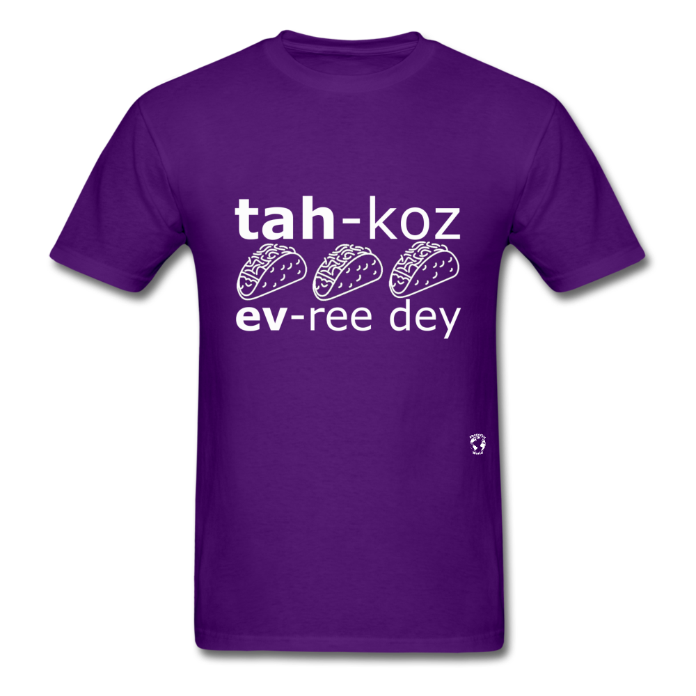 Tacos Every Day T-Shirt - purple