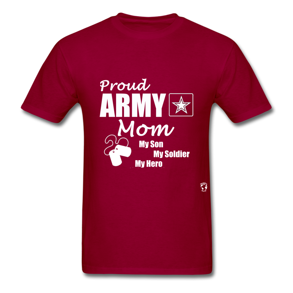 Proud Army Mom T-Shirt - dark red