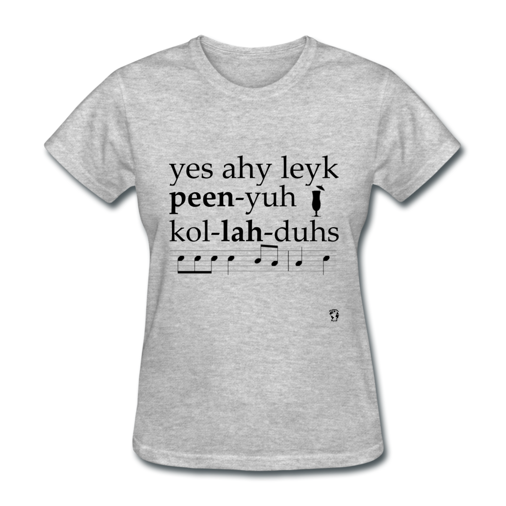 Yes I Like Pina Coladas T-Shirt - heather gray