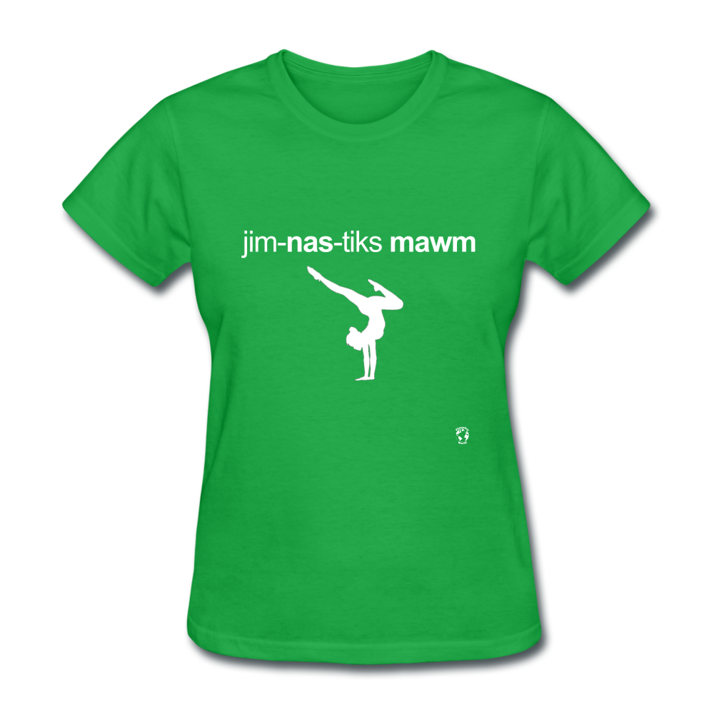 Gymnastic's Mom T-Shirt - bright green