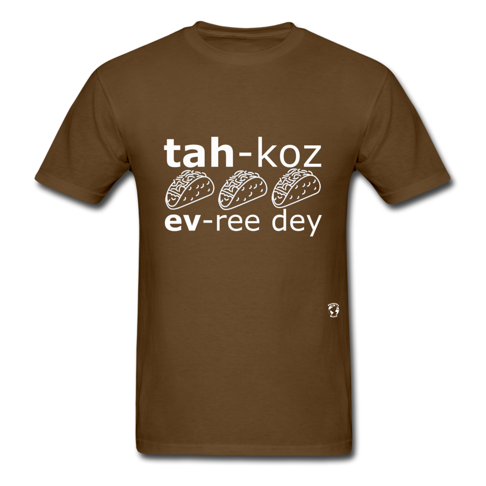 Tacos Every Day T-Shirt - brown
