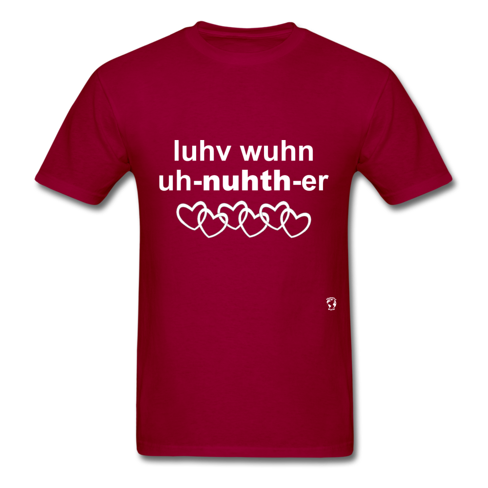 Love One Another T-Shirt - dark red