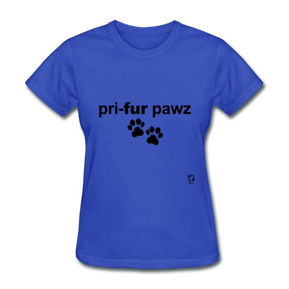 Prefer Paws T-Shirt - royal blue